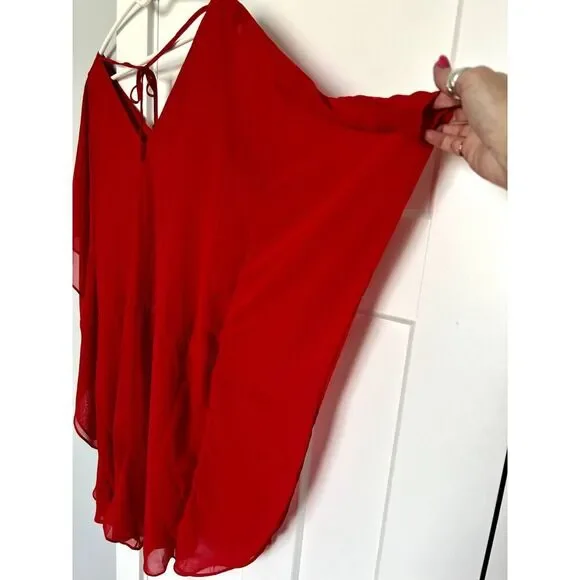 C Brand Tie Waist Flowy Rayon Dressy Romper Women's Size Small - Picture 6 of 8